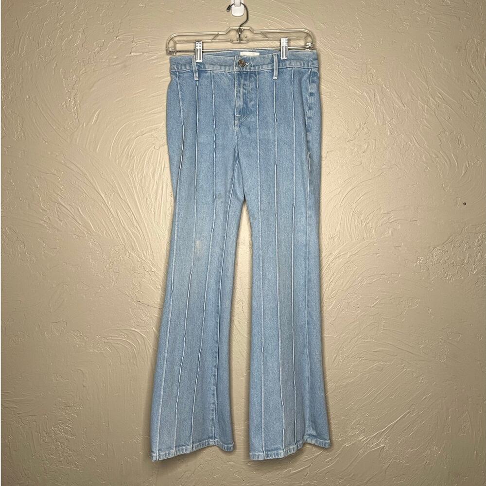 FRAME Women's Le Crop Mini Boot Pinstripe Jeans, Size 27